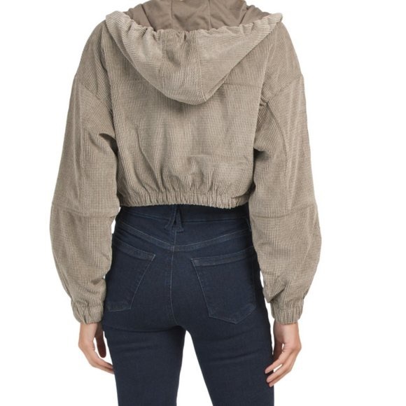 ASHLEY BY 26 Sage Crop Jacket With Cargo Pockets SZ L - Picture 2 of 14